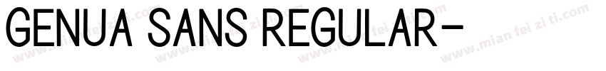 Genua Sans Regular字体转换